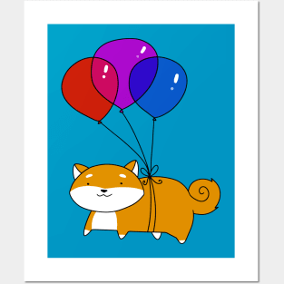 Balloon Shiba Posters and Art